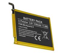 Batterie compatible BQ Aquaris X / X Pro 3.8V Li-Polymer 3100mAh 11.8Wh Noir / Jaune