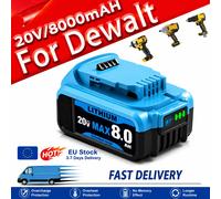 Batterie compatible EU Local 8Ah pour Dewalt 20V MAX - Autonomie prolongée - Compatible avec DCB200 / DCB184 / DCB182 Poland-20V Dewalt 8.
