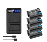 Batterie Compatible Nikon EN-EL15, 2550 mAh, de Remplacement for Reflex numériques D600, D610, D800, D800E, D810, D850, D7000, D7100, D7200 et L50(Charger and 4battery)