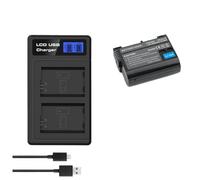 Batterie Compatible Nikon EN-EL15, 2550 mAh, de Remplacement for Reflex numériques D600, D610, D800, D800E, D810, D850, D7000, D7100, D7200 et L50(Charger and 1battery)