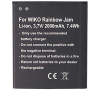 Batterie Compatible pour Wiko Rainbow Jam, Wiko Rainbow Jam 4G, Batterie 5222, 60,2 x 70,0 x 4,7 mm