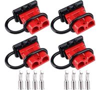 Batterie Connecteur 50a, Connectique Batterie Paire De Pr Connecteur 50a Batterie Connexion Rapide Pr De Connecteur 50amp 600v, Rouge[Voi6172721]