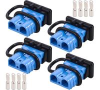 Batterie Connecteur 50A,Connectique Batterie Paire de Prise Connecteur 50A Batterie Connexion Rapide Prise de Connecteur 50Amp 600V,Bleu Ciel