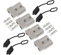 Batterie Connecteur 50A,Connectique Batterie Paire de Prise Connecteur 50A Batterie Connexion Rapide Prise de Connecteur 50Amp 600V,Gris