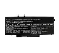 Batterie CoreParts MBXDE-BA0182 Li-Ion 8000mAh 7.6V pour DELL Latitude 14 5400/5500, 105x7x239mm, Noir, Certifié CE