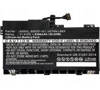 CoreParts Batterie MBXHP-BA0074 Li-ion 8300 mAh 94.6 Wh Noir pour HP ZBook 17 G3