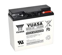 Batterie cycliques YUASA REC22-12 12V 22Ah mesures (mm). Longueur: 181 x Largeur: 77 x Hauteur: 167 (remplace le modèle YPC22-12)