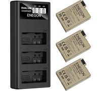 Batterie d¿Appareil Photo LP-E8 Lot de 3 (1980mAh) avec Chargeur LED à 3 emplacements,Compatible avec Canon EOS Rebel T2i,T3i,T4i,T5i/Kiss X4,X5,X6i,X7i/EOS 550D,600D,650D,700D