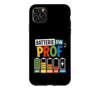 Batterie d’Un Prof Humour Enseignant Fatigué Semaine École Coque pour iPhone 11 Pro Max