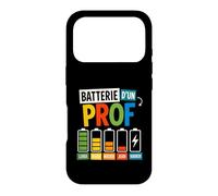 Batterie d’Un Prof Humour Enseignant Fatigué Semaine École Coque pour iPhone 17 Pro