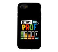 Batterie d’Un Prof Humour Enseignant Fatigué Semaine École Coque pour iPhone SE (2020) / 7/8