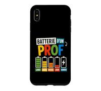 Batterie d’Un Prof Humour Enseignant Fatigué Semaine École Coque pour iPhone XS Max