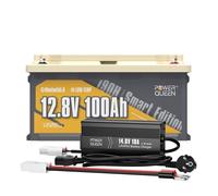 BATTERIE D'ALIMENTATION DOMOTIQUE 12V100Ah LiFePO4 bluetooth H190 + 12V10AChargeur