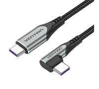 Batterie d'alimentation informatique Vention Câble USB coudé TAKHF USB-C vers USB-C 5 A (gris)