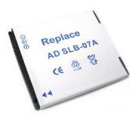 Batterie d'appareil photo SLB-07A compatible avec Samsung - Lithium-ion 720mAh