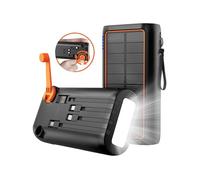 Batterie d'appoint solaire 30000 mAh avec dynamo et câbles intégrés PB-200.k [revolt]