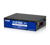 Batterie DCHOUSE48V 50Ah LiFePO4, BMS 50A intégré, batterie au lithium avec cellules de qualité A, parfaite pour les voiturettes de golf, les camping-cars, les chariots, les moteurs à la traîne