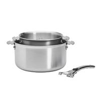 De Buyer - Batterie de 2 casseroles 3661.02 16/20 cm avec poignée inox