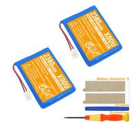 Batterie de contrôleur PS3, batterie de remplacement LIP1359 2380mAh pour contrôleur Sony Playstation 3 Dualshock 3 CECHZC2E CECHZC2U et USB 2 PCS Batteries