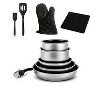 Batterie de cuisine 10 pcs aluminium anti adhésif TFI TITANE10 Kitchencook