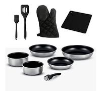 Batterie De Cuisine 10 Pcs Aluminium Anti Adhésif Tfi Titane10 Kitchencook