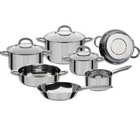 Batterie de cuisine 10 pcs - GSW - MONTREAL - compatible Induction - Acier inoxydable 18/10