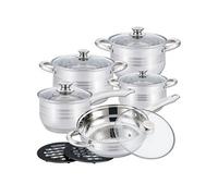 Herzberg Batterie de Cuisine 12 Pièces en Acier Inoxydable