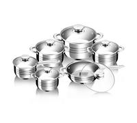 Ensemble de casseroles - Royalty Line - RL-1231 - Acier inoxydable - 12 pièces - Tous feux