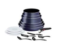Batterie de cuisine 15 Pièces Empilables Aluminium Revêtement Anti-adhésif Poignée Amovible Ingenio Easy Cook N Clean TEFAL
