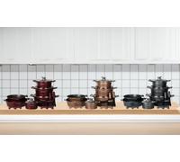 Royalty Line, Ensemble d'ustensiles de cuisine en aluminium moulé sous pression, 14 pièces, revêtement en marbre, couleur ROSE