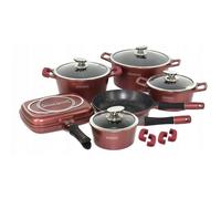 Batterie de cuisine 17 pièces Bordeaux Royalty Line RLES1015M-BUR Royalty Line
