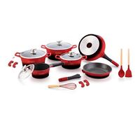 Batterie De Cuisine 17 Pièces Rouge Royalty Line Rles1014m-Rblk