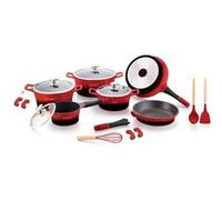 Batterie De Cuisine 17 Pièces Rouge Royalty Line Rles1014m-Rblk