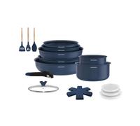 Batterie de cuisine 18 pièces poignée amovible Bleu Arthur Martin AM5546 Arthur Martin