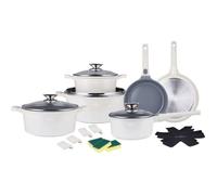 Batterie de cuisine 19 pièces Tous feux dont induction Crème Swiss Haus SH-LG3019CR
