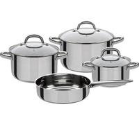 Batterie de cuisine 4 pcs - GSW - MONTREAL - 3 marmites et 1 poele - Induction - Acier inoxydable