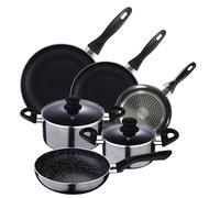 Batterie de cuisine 5 pièces aluminium pressé + jeu de poêles Ø16Ø20Ø24 aluminium pressé San Ignacio