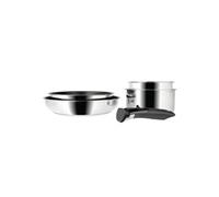 Sitram 713517 Set de 5 pièces ARPEGE INOX : 2 poêles Ø24-28 revêtues, 2 casseroles Ø16-18 cm, 1 poignée Amovible