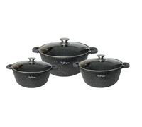 Batterie de cuisine 6 pièces 32/36/40 cm en fonte d'aluminium pour plaques à induction 32/36/40 cm