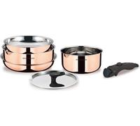 Batterie de cuisine 6 pieces - ARTHUR MARTIN - AM516GT - 3 couches triple action - Tous feux dont induction