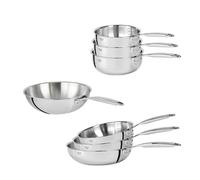 Batterie de cuisine 7 pièces tout inox Castel'Pro Cristel