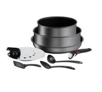 TEFAL L7619002 Ingenio Daily Chef Gris foncé Lot 8 pieces, 1 poele 26cm, 1 casserole 20 cm, 1 sauteuse 24 cm, 1 couvercle 20-…