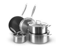 Batterie de cuisine 8 pièces Tri ply acier - triple couche
