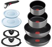 Batterie de cuisine 9 pièces Ingenio Neo Fraise Grey Tefal - Tous feux sauf induction - L1619992
