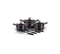 Batterie de Cuisine à Induction 10 Pièces Aluminium Antiadhésif sans PFOA, Berlinger Haus, Carbon Pro, , Gris