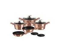 Batterie de Cuisine à Induction 10 Pièces Aluminium Antiadhésif sans PFOA, Berlinger Haus, Rose Gold, , Or rose