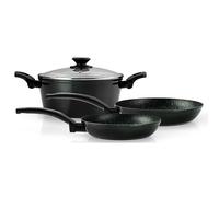 Batterie De Cuisine À Induction 4 Pièces Aluminium Forgé Antiadhésif Sans Pfoa Noir Fagor Vivant 424 Noir