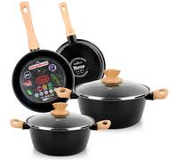 Batterie de Cuisine à Induction 6 Pièces Antiadhésif sans PFOA Design Moderne M