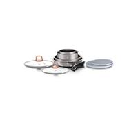 Berlinger Haus Moonlight Batterie de Cuisine à Induction 9 Pièces, Poignée Amovible Interchangeable, Antiadhésif, Aluminium, set Casseroles et Poêles, Couvercles en Verre + Étanches, Empilable
