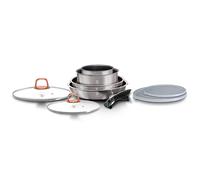 Batterie de Cuisine à Induction 9 Pièces Poignée Amovible Aluminium Antiadhésif Gris Moonlight AT-7040
